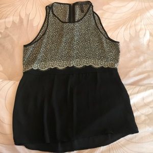 Black and white dress tank